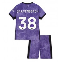 Liverpool Ryan Gravenberch #38 Tredjedraktsett Barn 2023-24 Kortermet (+ Korte bukser)